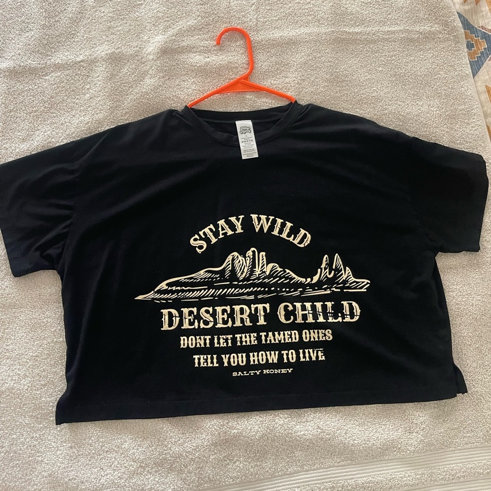 Stay Wild Black Crop Top by Salty Honey